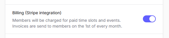 Billing feature toggle