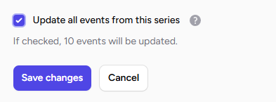 Update all events