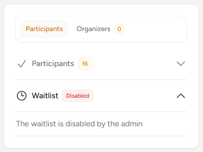 Waitlist Disabled