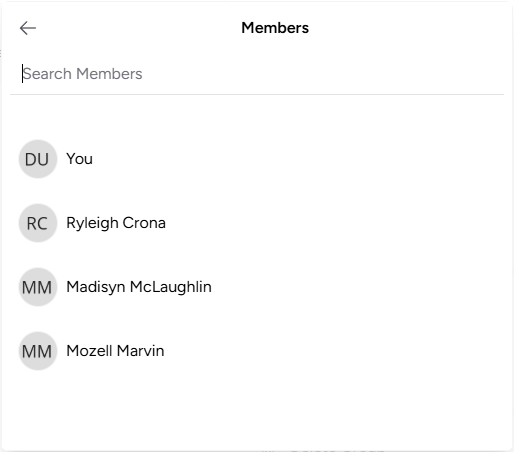 Chat Group Members