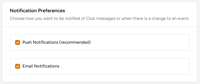 Notification Preferences