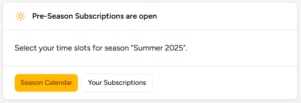 Pre-season subscriptions open